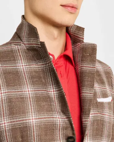 Kiton Men's Cashmere-Blend Plaid Sport Coat | Thumbnail 7