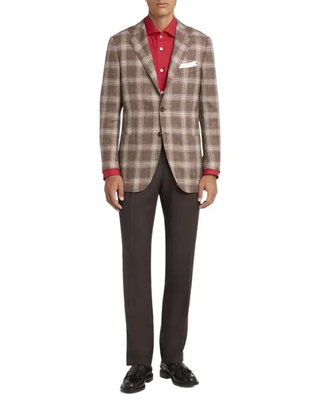 Men 's Cashmere-Blend Plaid Sport Coat
