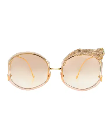 Anna-Karin Karlsson Rose Et Le Reve Sun Round Crystal-Embellished Leopard Sunglasses | Thumbnail 1 Anna-Karin Karlsson Rose Et Le Reve Sun Round Crystal-Embellished Leopard Sunglasses | Thumbnail 1