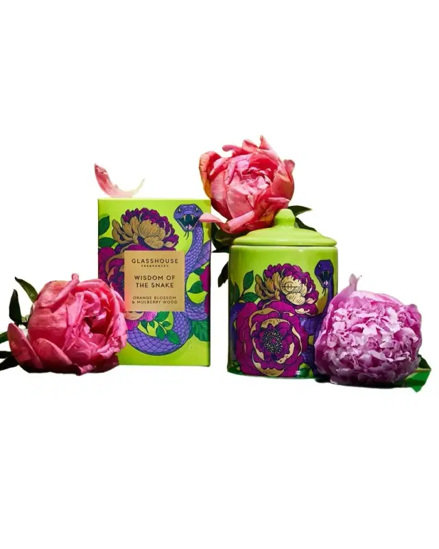 GLASSHOUSE FRAGRANCES Wisdom of the Snake Candle, 380g/13.4 oz.