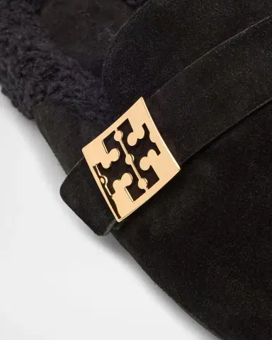 Tory Burch Mellow Suede Shearling Buckle Loafer Mules | Thumbnail 4 Tory Burch Mellow Suede Shearling Buckle Loafer Mules | Thumbnail 4