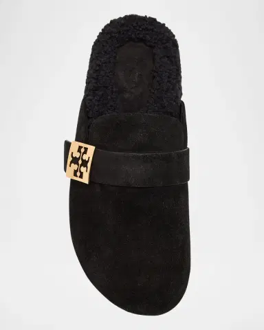 Tory Burch Mellow Suede Shearling Buckle Loafer Mules | Thumbnail 5 Tory Burch Mellow Suede Shearling Buckle Loafer Mules | Thumbnail 5