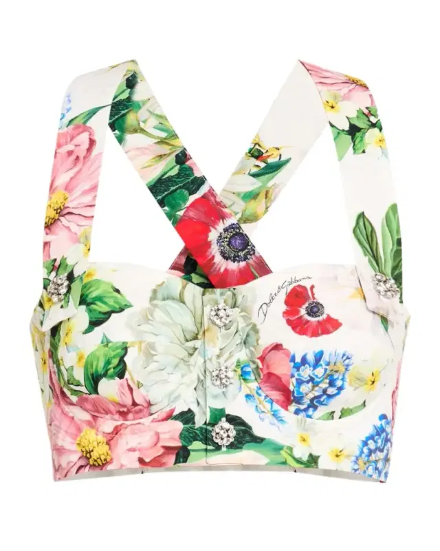 Floral Bustier Crop Top