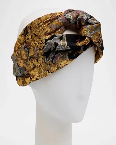Valentino Garavani Twisted Floral Brocade Headband | Thumbnail 2