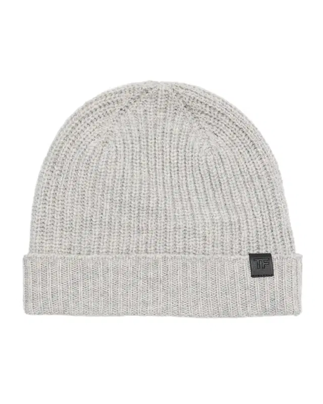 TOM FORD Men 's Cashmere Ribbed Beanie Hat