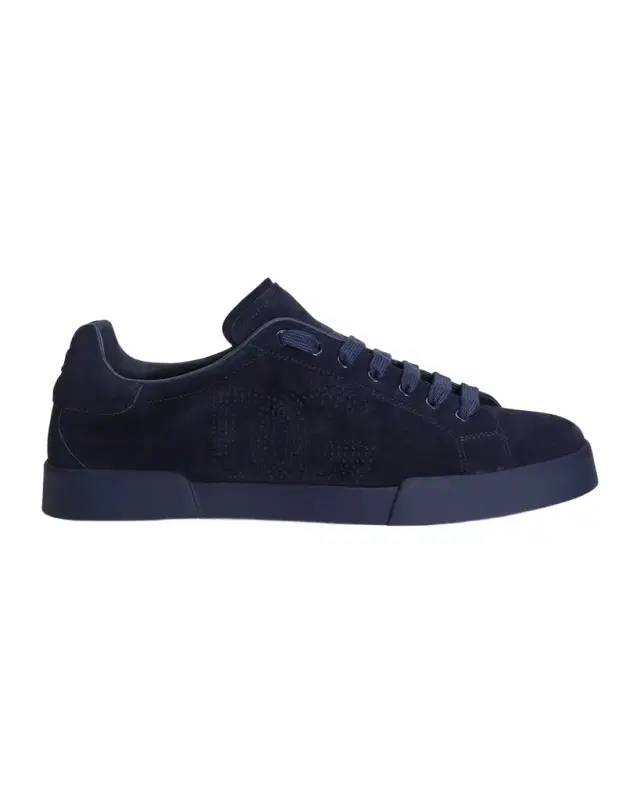 Men's Suede Perforated DG Low-Top Sneakers