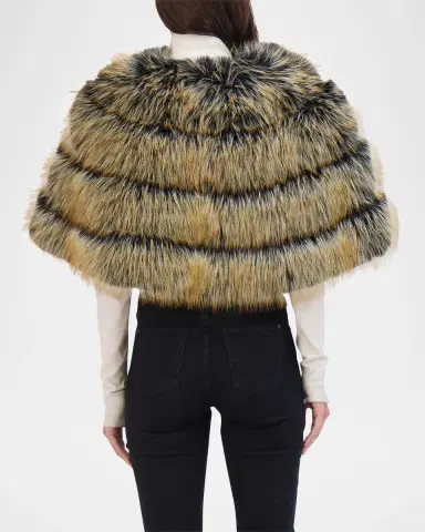 Theia Fox-Like Faux Fur Cape | Thumbnail 5 Theia Fox-Like Faux Fur Cape | Thumbnail 5