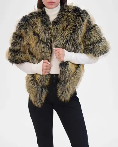 Theia Fox-Like Faux Fur Cape | Thumbnail 6 Theia Fox-Like Faux Fur Cape | Thumbnail 6