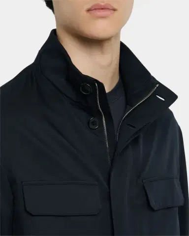 Zegna Men's Solid Microfiber Overshirt | Thumbnail 5 Zegna Men's Solid Microfiber Overshirt | Thumbnail 5