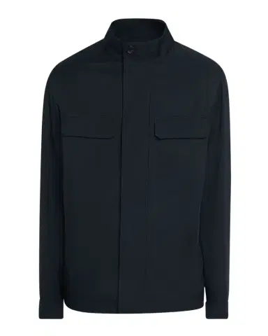 Zegna Men's Solid Microfiber Overshirt | Thumbnail 1 Zegna Men's Solid Microfiber Overshirt | Thumbnail 1
