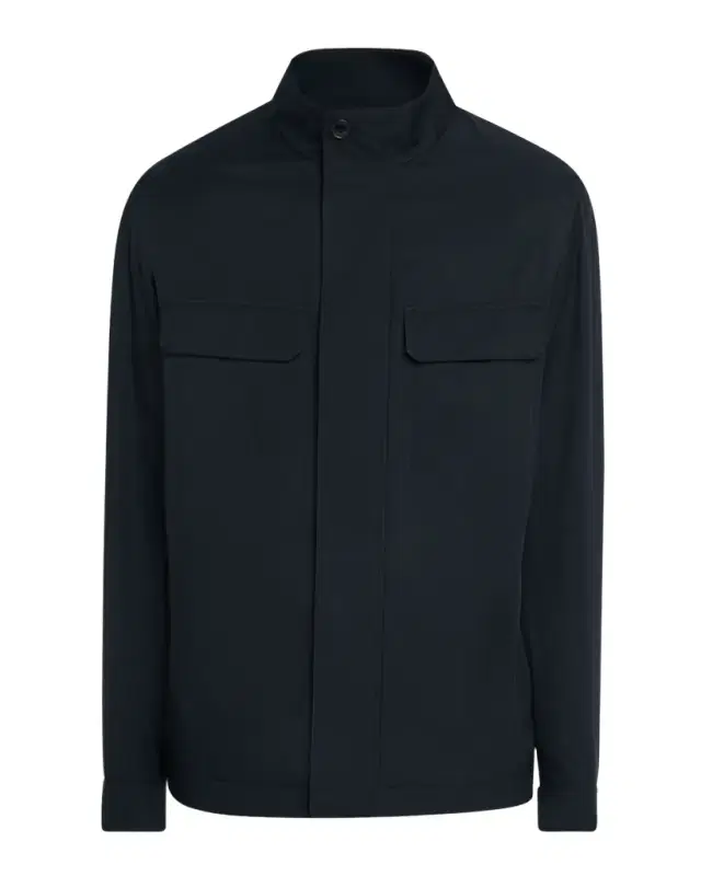 Men 's Solid Microfiber Overshirt