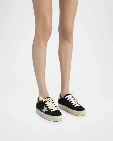 Golden Goose Hi Star Suede Glitter Low-Top Sneakers | Thumbnail 2 Golden Goose Hi Star Suede Glitter Low-Top Sneakers | Thumbnail 2