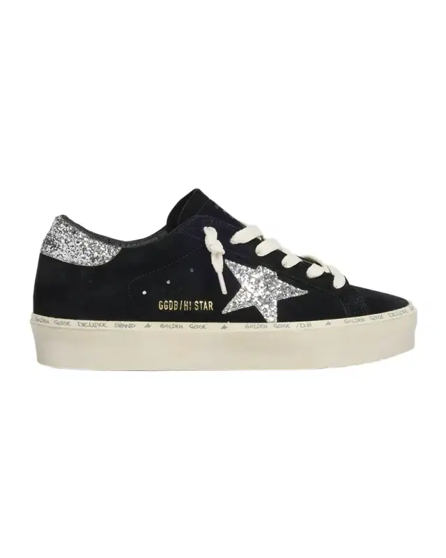Golden Goose Hi Star Suede Glitter Low-Top Sneakers
