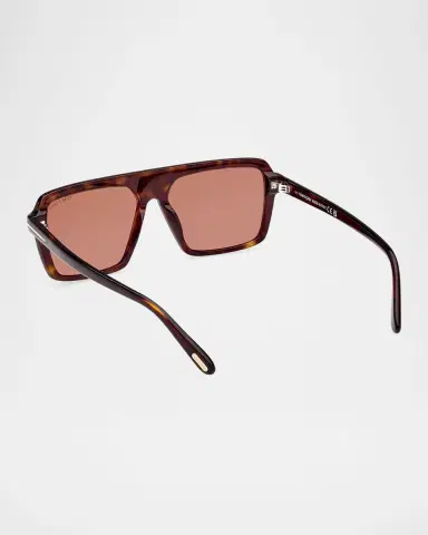 Tom Ford Men's Vincent Acetate Rectangle Sunglasses | Thumbnail 2