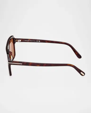 Tom Ford Men's Vincent Acetate Rectangle Sunglasses | Thumbnail 4