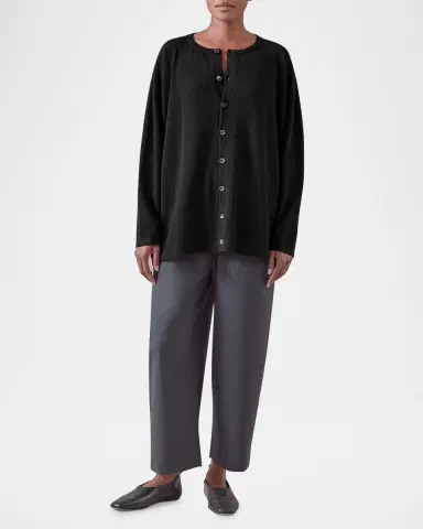Eskandar Slim-Sleeve Cashmere Cardigan | Thumbnail 2 Eskandar Slim-Sleeve Cashmere Cardigan | Thumbnail 2