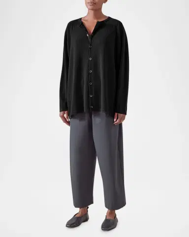Eskandar Slim-Sleeve Cashmere Cardigan | Thumbnail 4 Eskandar Slim-Sleeve Cashmere Cardigan | Thumbnail 4