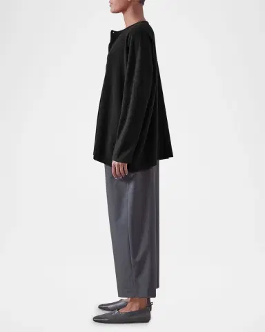Eskandar Slim-Sleeve Cashmere Cardigan | Thumbnail 5 Eskandar Slim-Sleeve Cashmere Cardigan | Thumbnail 5