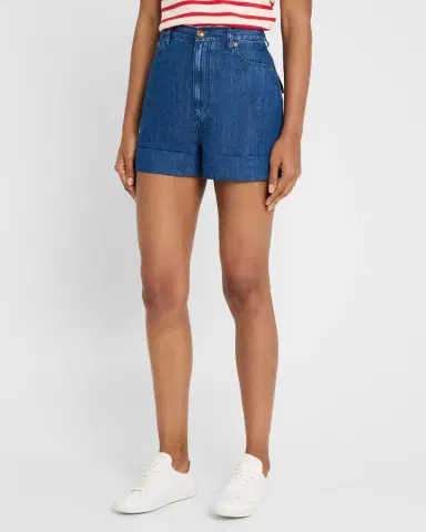 Valentino Garavani High-Rise Cuffed Denim Shorts | Thumbnail 4