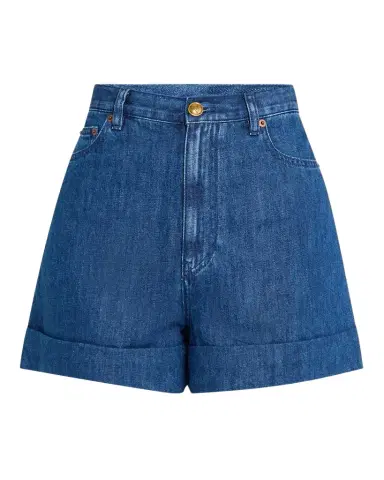 Valentino Garavani High-Rise Cuffed Denim Shorts | Thumbnail 1