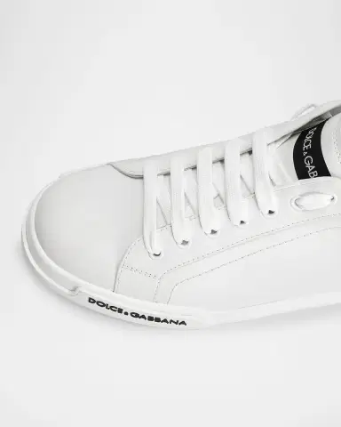 Dolce & Gabbana Men's Leather Low-Top Sneakers | Thumbnail 3 Dolce & Gabbana Men's Leather Low-Top Sneakers | Thumbnail 3