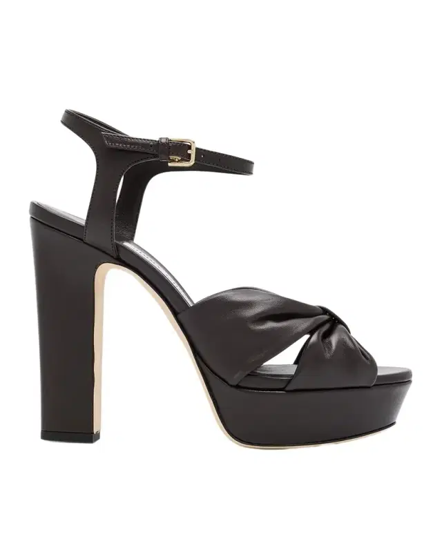 Heloise Leather Knot Platform Sandals