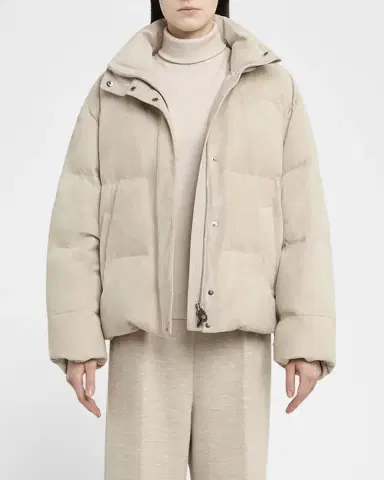 Loro Piana Jools Soft Techno Suede Puffer Jacket | Thumbnail 4