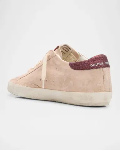 Golden Goose Super-Star Glitter Suede Low-Top Sneakers | Thumbnail 4