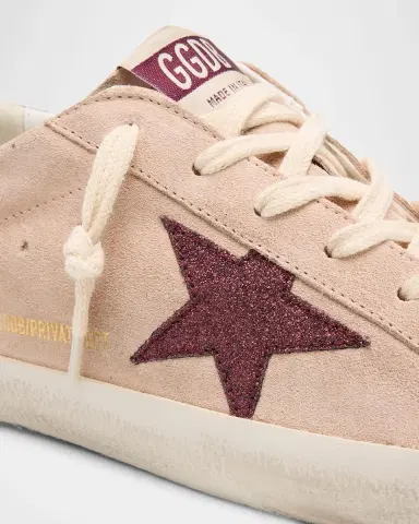 Golden Goose Super-Star Glitter Suede Low-Top Sneakers | Thumbnail 5