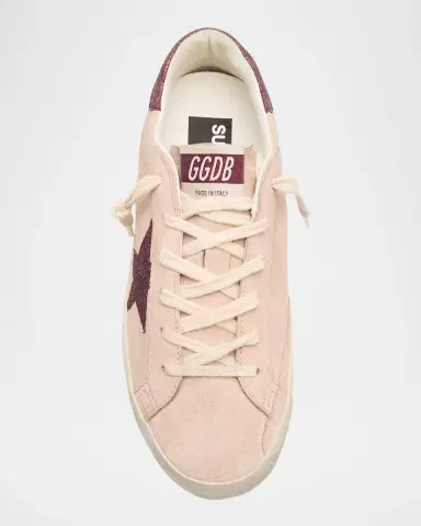 Golden Goose Super-Star Glitter Suede Low-Top Sneakers | Thumbnail 6