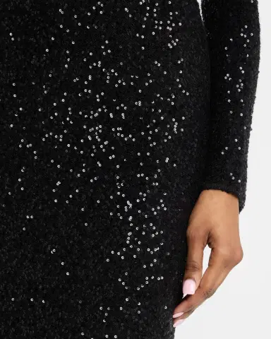 LAPOINTE Sequined Cashmere Midi Skirt | Thumbnail 5
