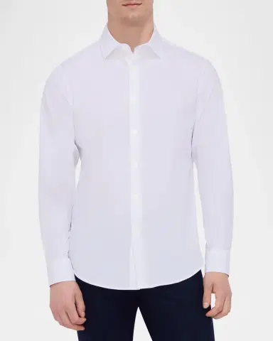 Bugatchi Men 's OoohCotton James Solid Sport Shirt | Thumbnail 3