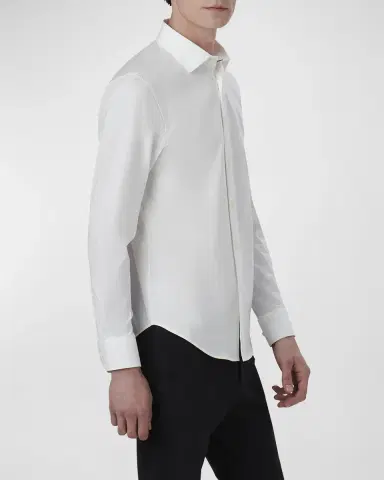 Bugatchi Men 's OoohCotton James Solid Sport Shirt | Thumbnail 5