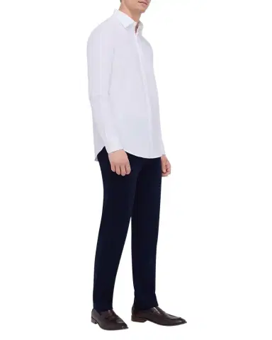 Bugatchi Men 's OoohCotton James Solid Sport Shirt | Thumbnail 1
