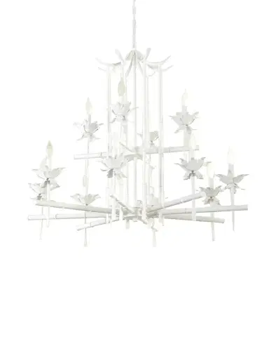 Neiman Marcus Bamboo 12-Light 2-Tier Chandelier | Thumbnail 1