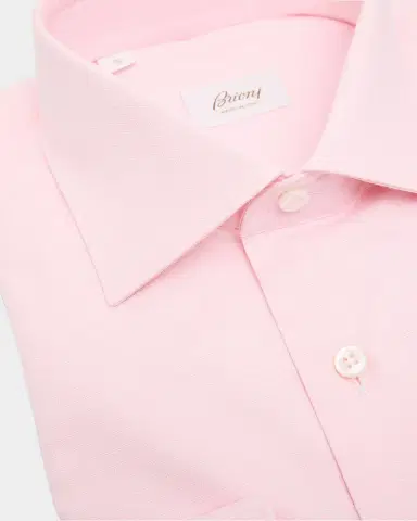Brioni Men 's Cotton Textured Dress Shirt | Thumbnail 2