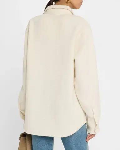 God’s True Cashmere Cashmere Waffle Knit Snap Collared Shirt | Thumbnail 3