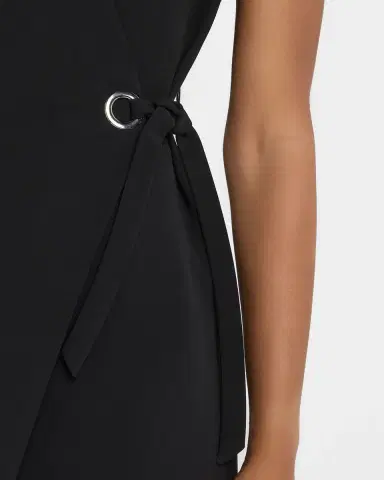 Giorgio Armani Cap-Sleeve Cupro Wrap Midi Dress | Thumbnail 5 Giorgio Armani Cap-Sleeve Cupro Wrap Midi Dress | Thumbnail 5