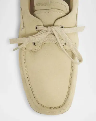 Jacquemus Men's Les Batto Leather Boat Shoes | Thumbnail 4 Jacquemus Men's Les Batto Leather Boat Shoes | Thumbnail 4