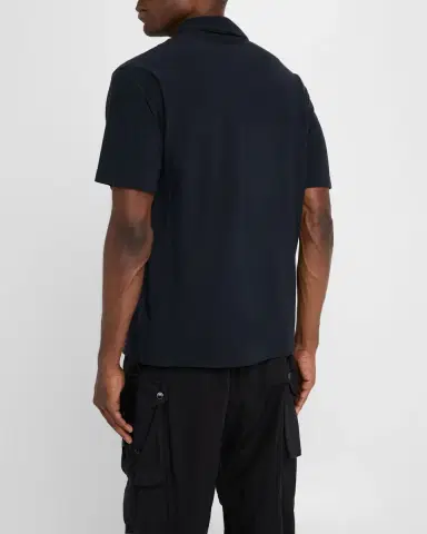 Stone Island Men's Ghost Crepe Cotton Polo Shirt | Thumbnail 3