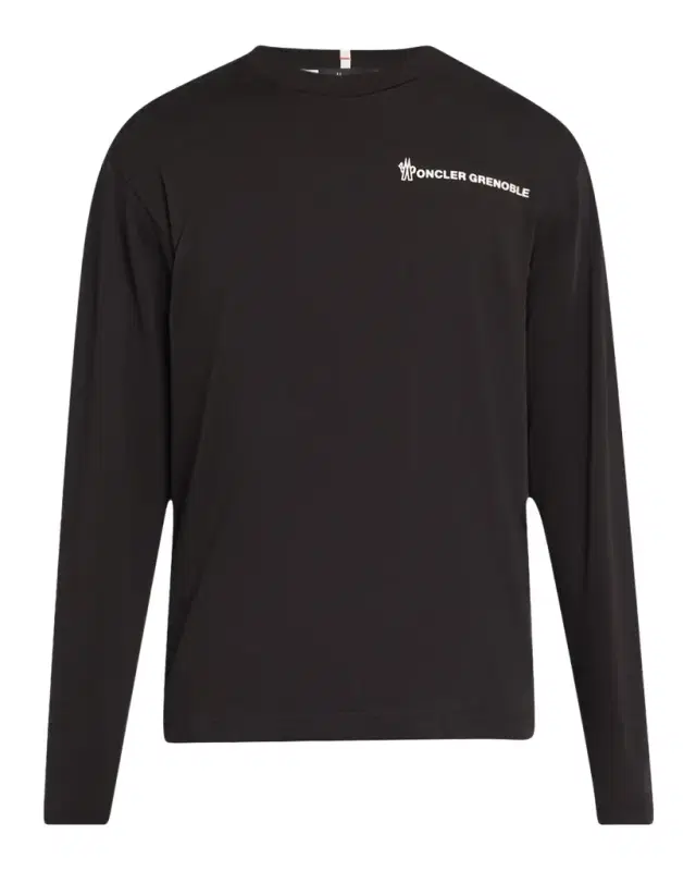 Moncler Grenoble Men 's Cotton Logo Long-Sleeve T-Shirt