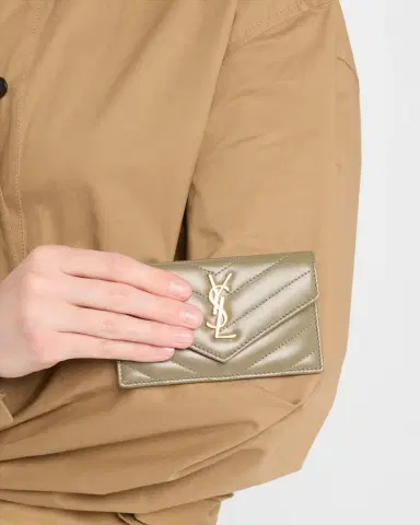 Saint Laurent Cassandre YSL Quilted Leather Fragments Card Holder | Thumbnail 1 Saint Laurent Cassandre YSL Quilted Leather Fragments Card Holder | Thumbnail 1