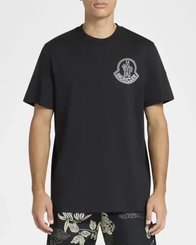 Moncler Men's Logo Crew T-Shirt | Thumbnail 2 Moncler Men's Logo Crew T-Shirt | Thumbnail 2