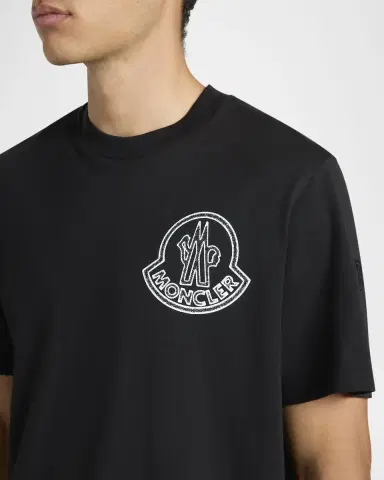 Moncler Men's Logo Crew T-Shirt | Thumbnail 5 Moncler Men's Logo Crew T-Shirt | Thumbnail 5