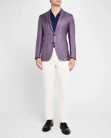 Canali Men's Windowpane Sport Coat | Thumbnail 2 Canali Men's Windowpane Sport Coat | Thumbnail 2