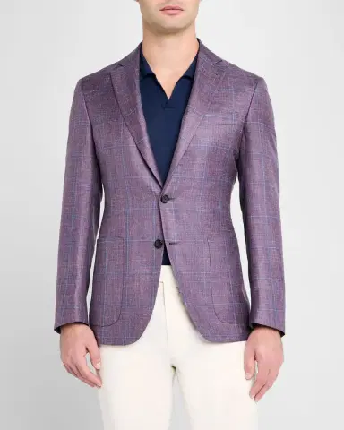 Canali Men's Windowpane Sport Coat | Thumbnail 4 Canali Men's Windowpane Sport Coat | Thumbnail 4