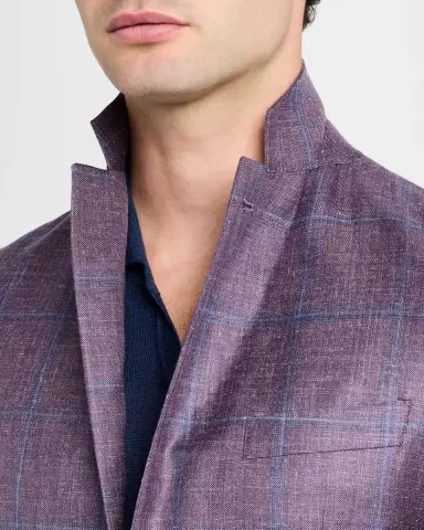 Canali Men's Windowpane Sport Coat | Thumbnail 7 Canali Men's Windowpane Sport Coat | Thumbnail 7
