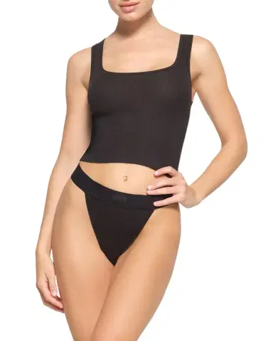 Skims Cotton Rib Cropped Tank | Thumbnail 1 Skims Cotton Rib Cropped Tank | Thumbnail 1