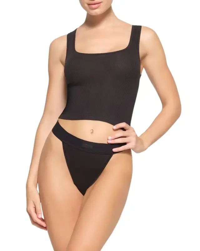 Cotton Rib Cropped Tank