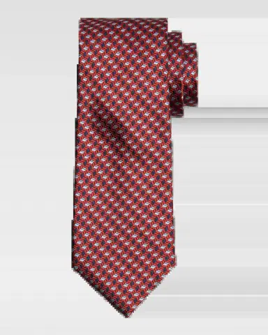 Canali Men 's Stepweave Geometric Silk Tie | Thumbnail 2